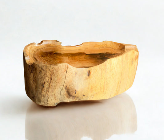 Handcrafted Round Wooden Ashtray