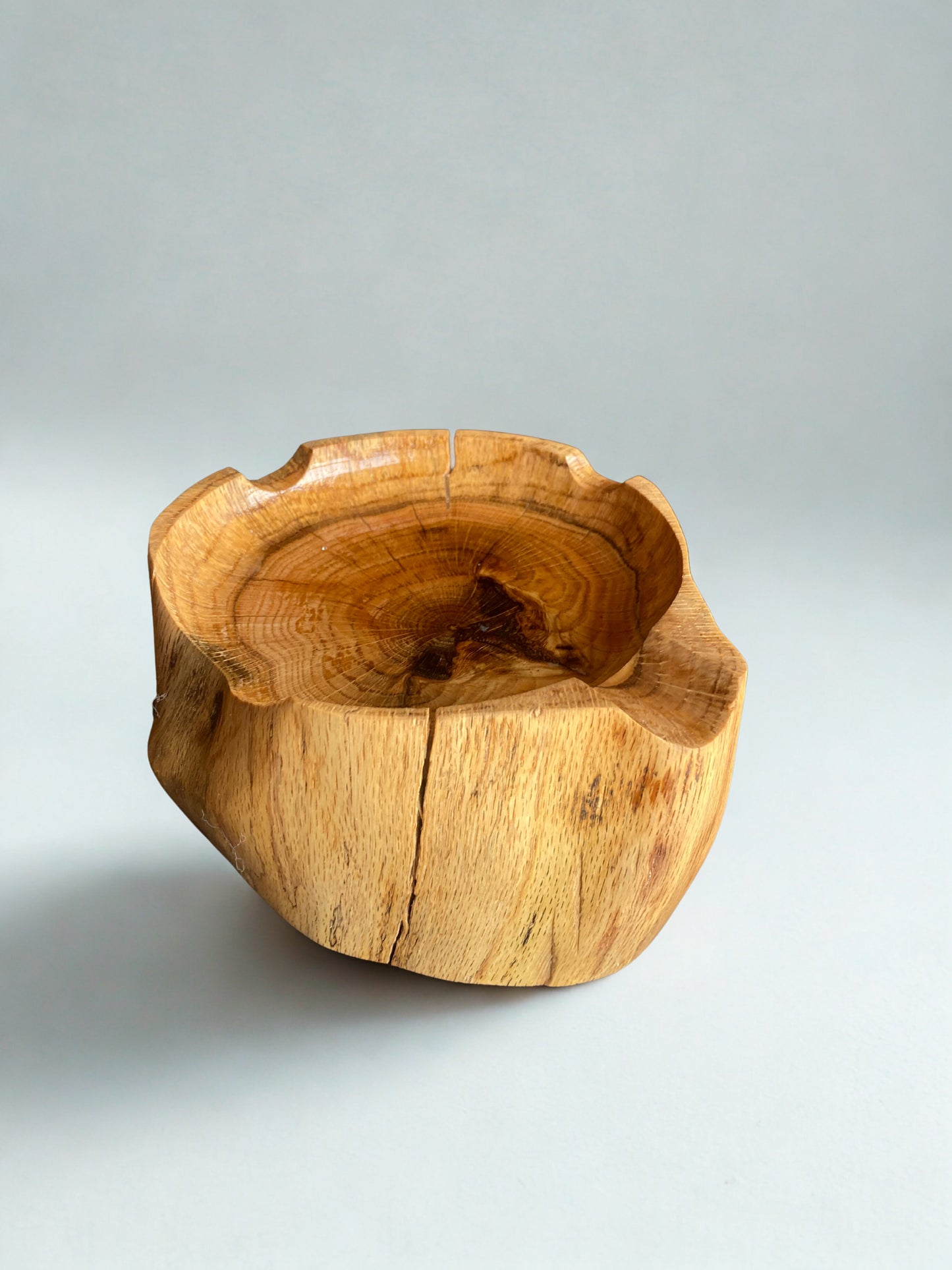 Handcrafted Round Wooden Ashtray