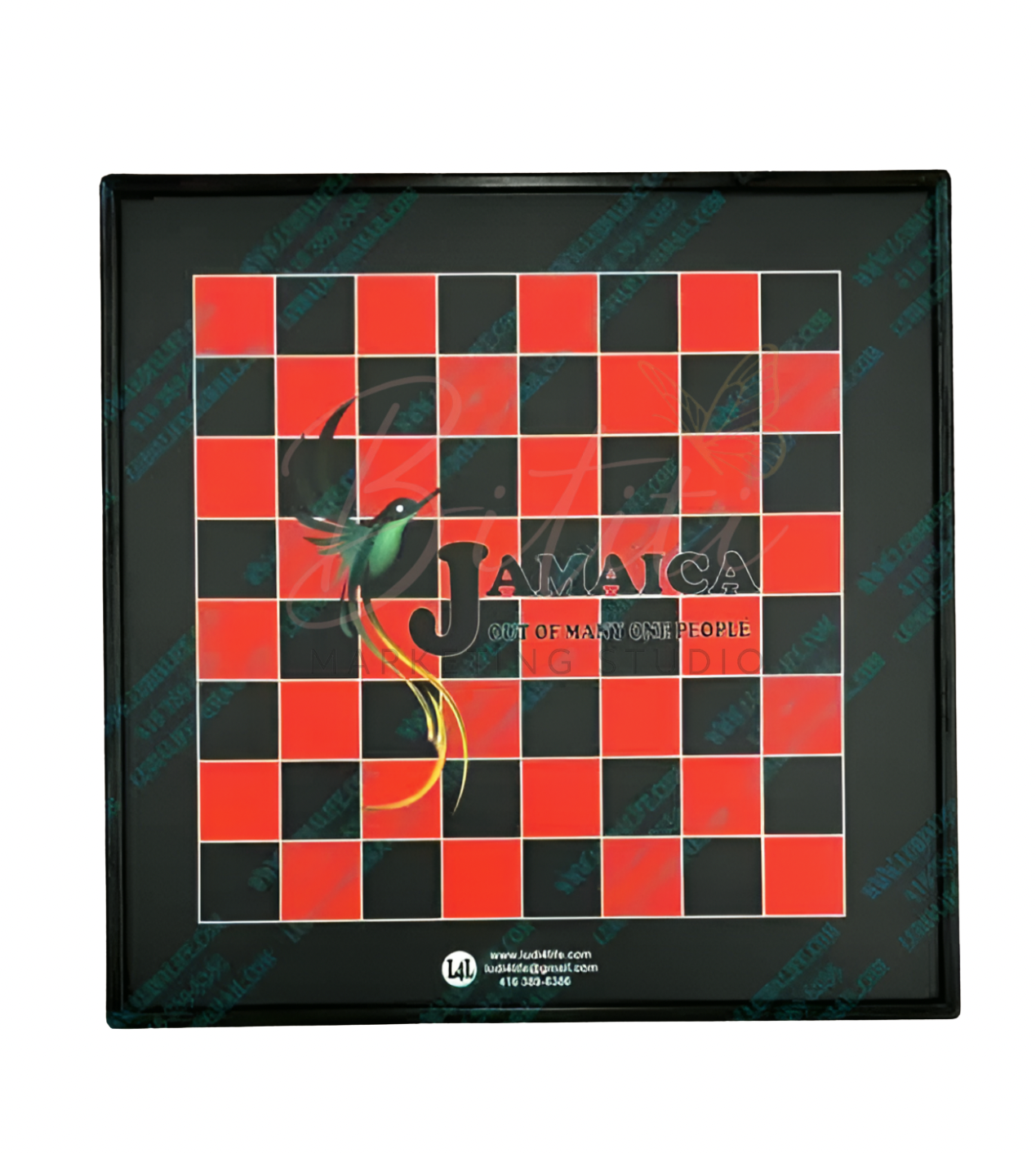 Tribal Black & White Ludi Board – Custom Art Edition