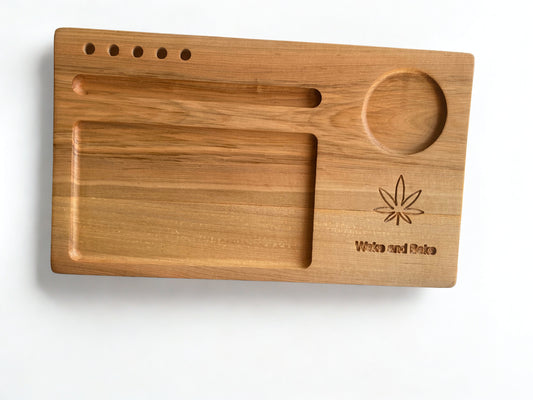 Wake & Bake Ritual Tray – Handcrafted Hardwood