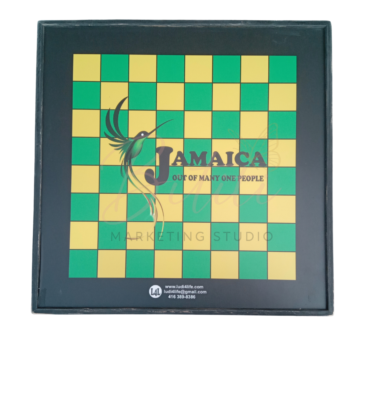Tribal Black & White Ludi Board – Custom Art Edition