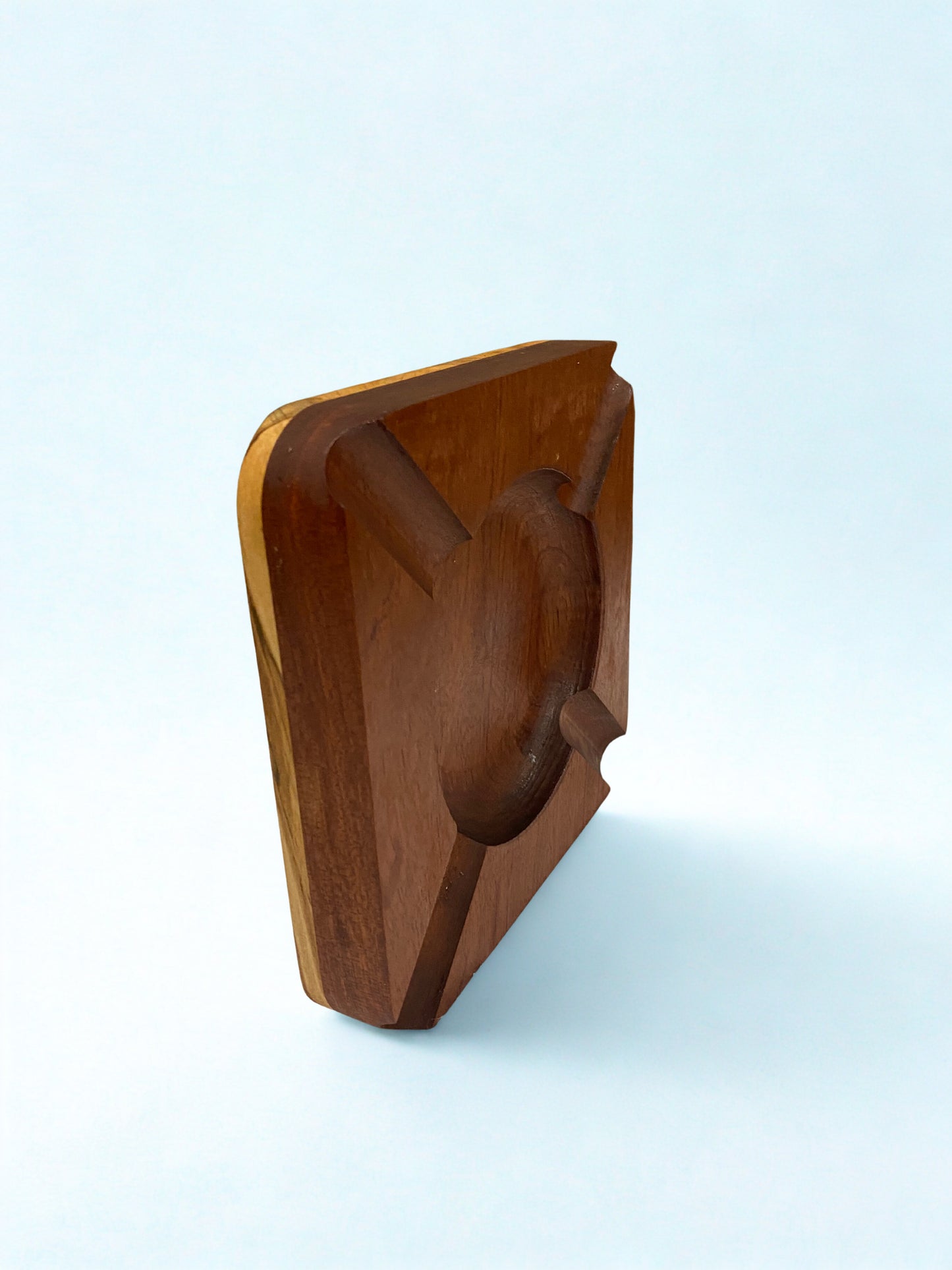 Square Hardwood Cigar Ashtray – Handcrafted Maple Wood