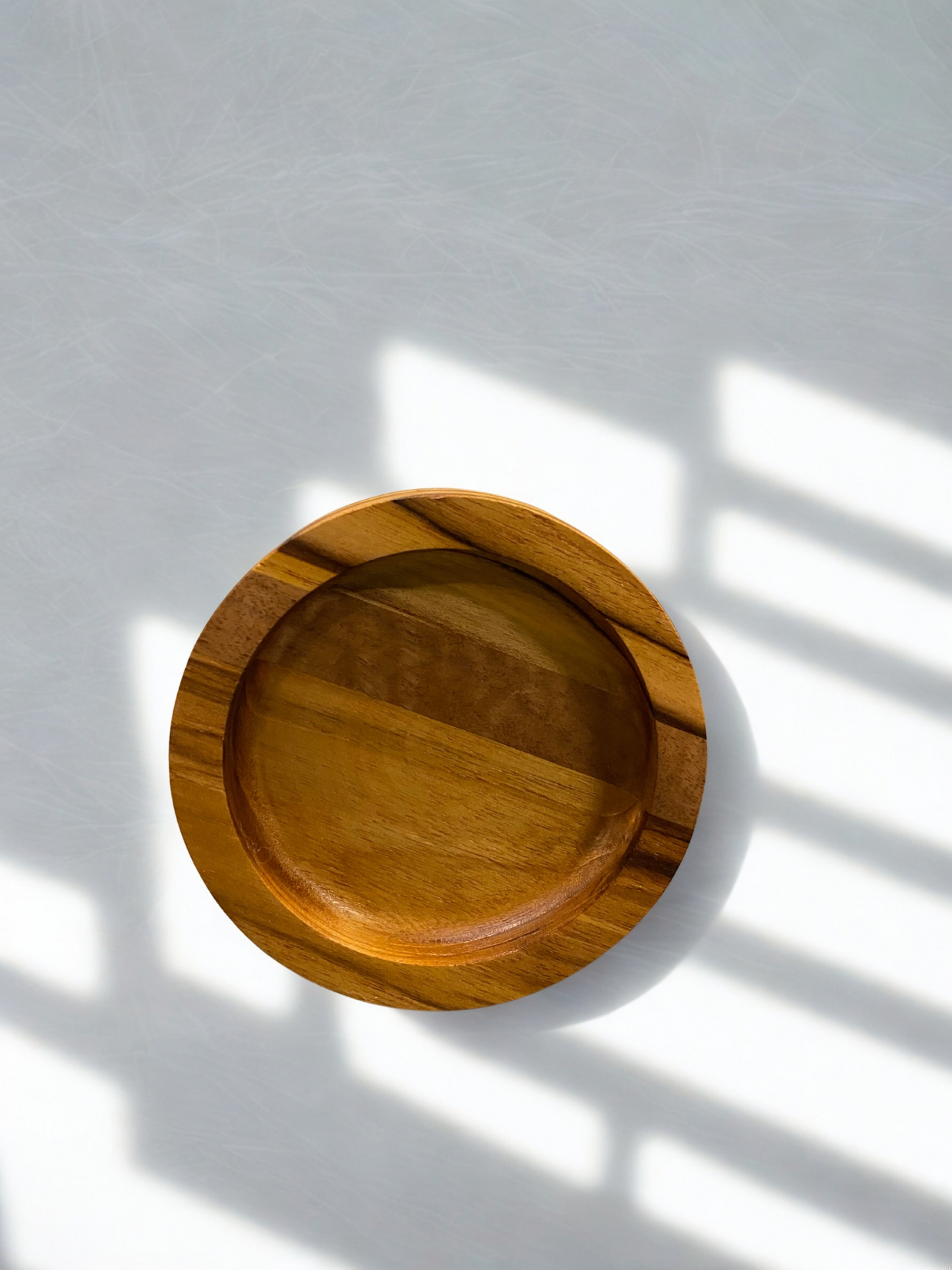 Handcrafted Round Wooden Ashtray