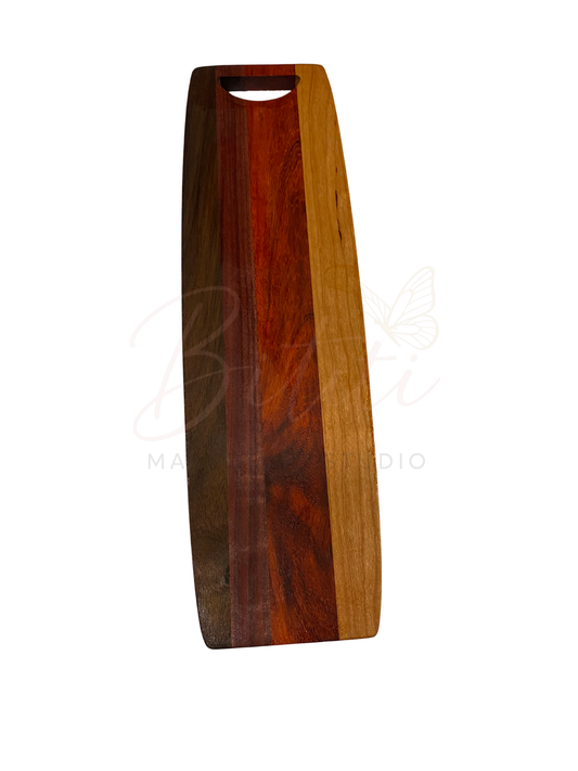 Long Tri-Handle Wooden Serving & Charcuterie Board