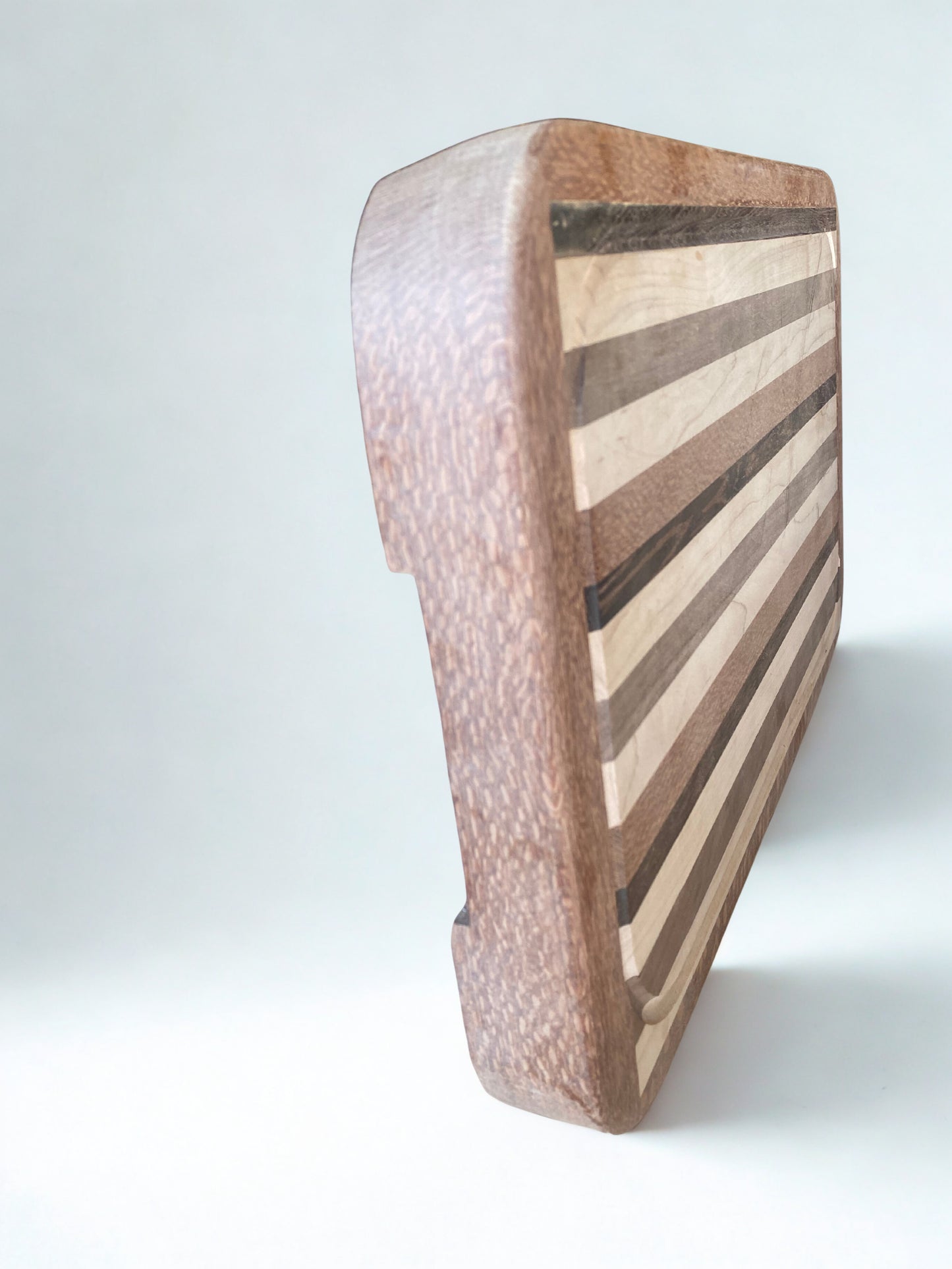 Exotic Hardwood Chef’s Cutting Board – Framed Drip-Edge Edition