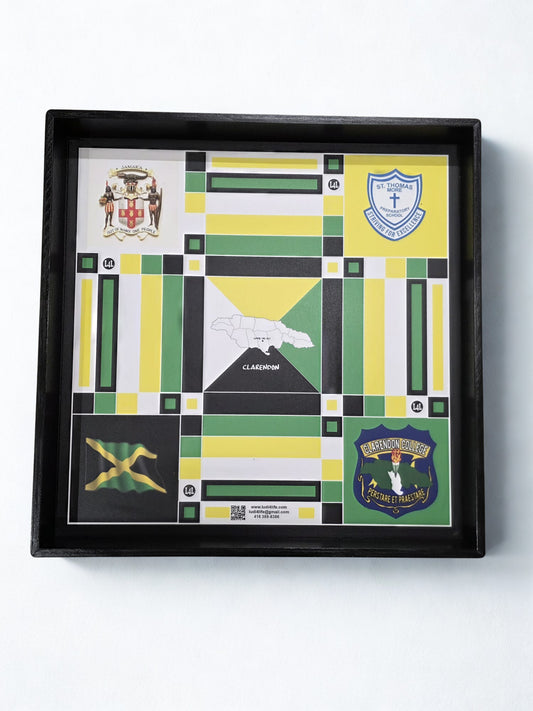 Custom Jamaica Clarendon Ludi Board – Framed Luxury Edition