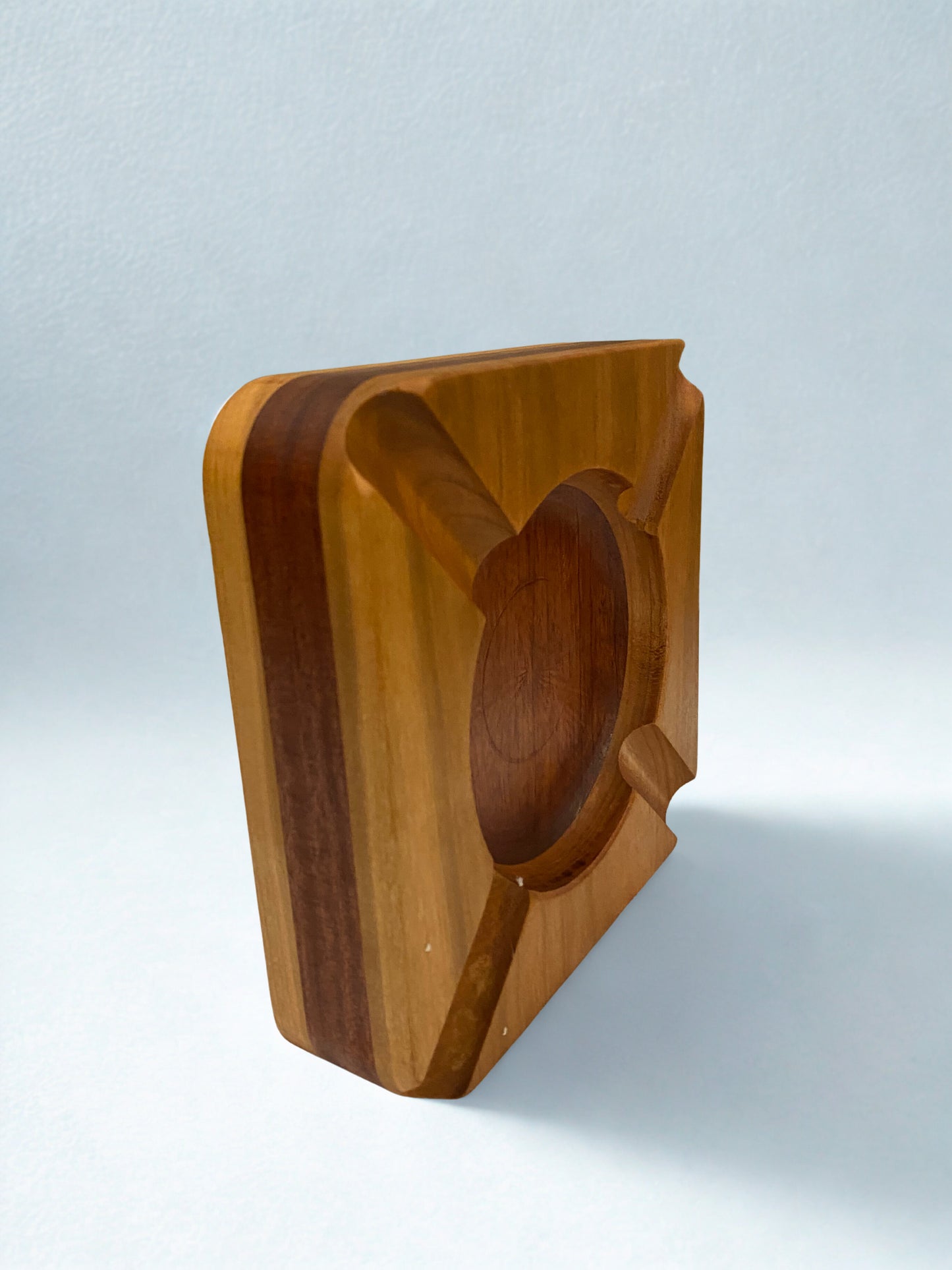 Square Hardwood Cigar Ashtray – Handcrafted Maple Wood