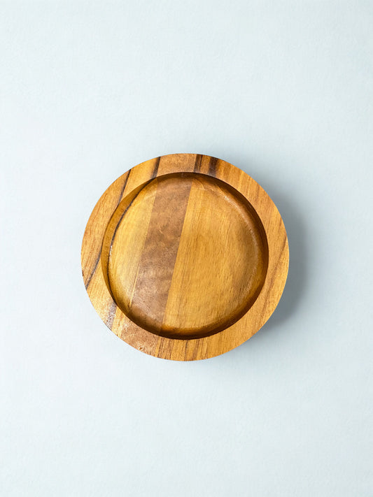 Handcrafted Round Wooden Ashtray