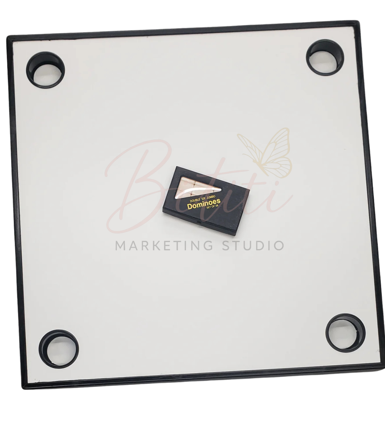 Foldable Dominoes Table – With Cup Holders (Optional Dominoes Available)