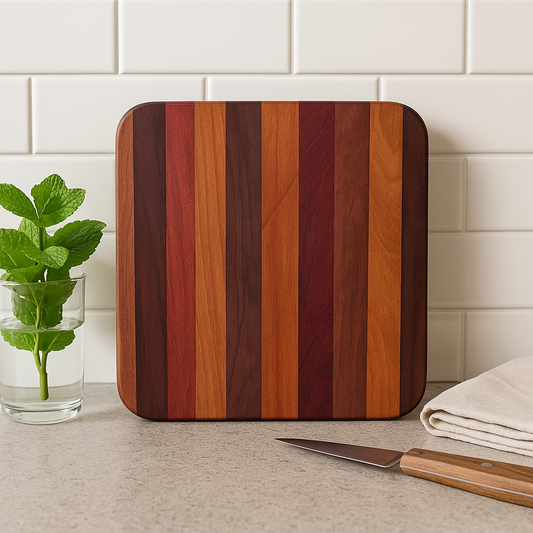 Handcrafted Exotic Wood Ashtray – Luxury Multitone Finish