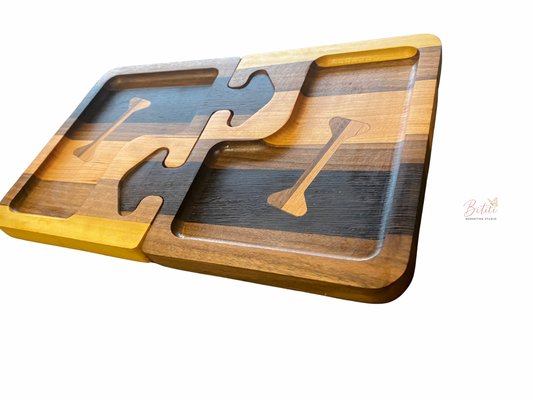 Exotic Puzzle Tray Set – Cocktail Interlock Edition (2 Piece)