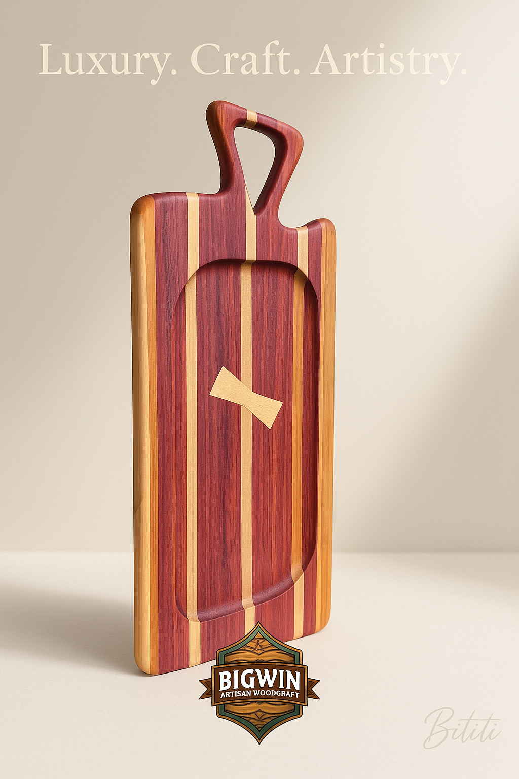 Exotic Multi-Wood Chef Board – Purpleheart Signature Edition